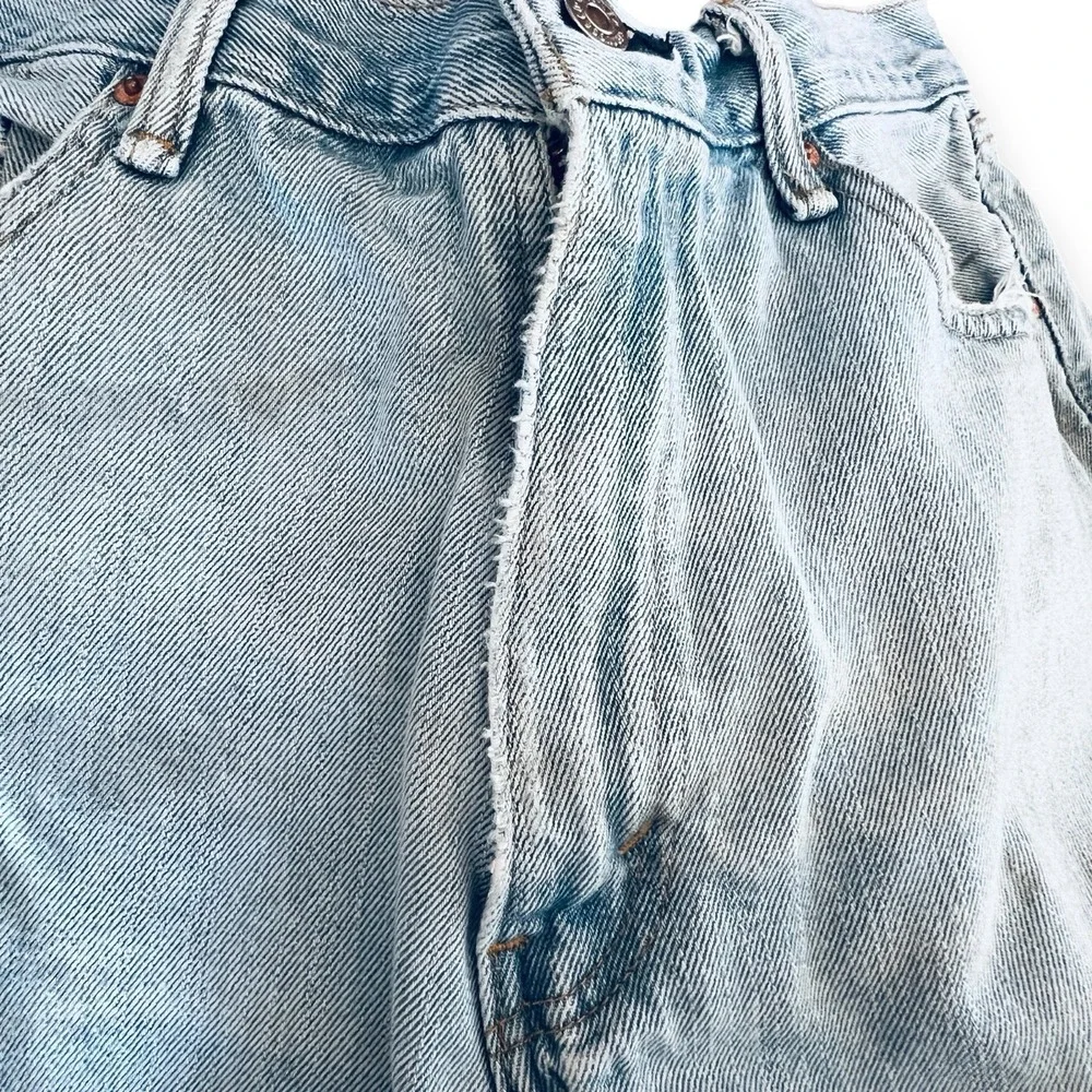 Levis 505 Jeans‎ Mens 38x32 Medium Wash Straight Fit Denim Work Grunge Thrashed